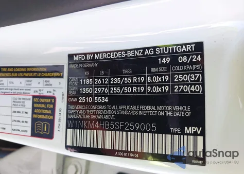 2025 Mercedes-Benz Glc 300 4Matic Suv из США, поврежденный, VIN W1NKM4HB5SF259005